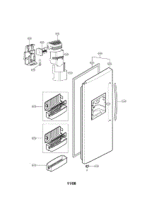 Freezer Door parts for Lg Side-By-Side Refrigerator LSC27931ST/00 from AppliancePartsPros.com