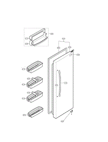 Refrigerator Door parts for Lg Side-By-Side Refrigerator LSC27931ST/00 from AppliancePartsPros.com