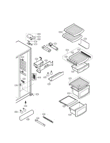 Refrigerator Compartment parts for Lg Side-By-Side Refrigerator LSC27931ST/00 from AppliancePartsPros.com