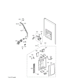 Ice & Water  /  Dispenser parts for Lg Side-By-Side Refrigerator LSC27931ST/00 from AppliancePartsPros.com