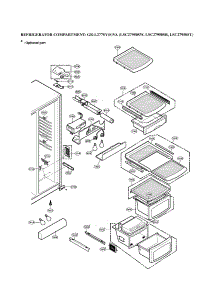 Refrigerator Compartment parts for Lg Side-By-Side Refrigerator LSC27950SB from AppliancePartsPros.com