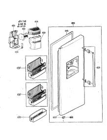 Freezer Door parts for Lg Side-By-Side Refrigerator LSC27950SW from AppliancePartsPros.com