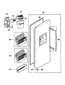 Freezer Door Parts parts for Lg Side-By-Side Refrigerator LSC27970ST/00 from AppliancePartsPros.com