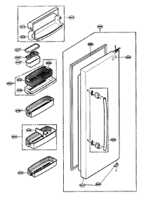 Refrigerator Door Parts parts for Lg Side-By-Side Refrigerator LSC27970ST/00 from AppliancePartsPros.com