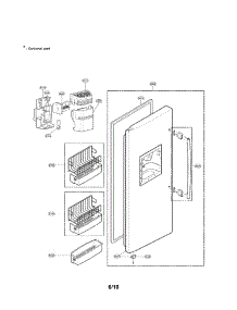 Freezer Door Parts parts for Lg Side-By-Side Refrigerator LSC27990TT from AppliancePartsPros.com
