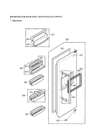 Refrigerator Door parts for Lg Side-By-Side Refrigerator LSC27991TT from AppliancePartsPros.com