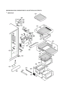 Refrigerator Compartment parts for Lg Side-By-Side Refrigerator LSC27991TT from AppliancePartsPros.com