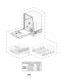 Dishwasher parts for Lg Dishwasher LSDF9962ST/00 from AppliancePartsPros.com