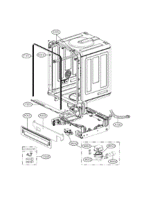 Tub And Frame parts for Lg Dishwasher LSDF9962ST/00 from AppliancePartsPros.com