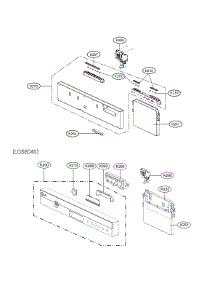 Panel Assembly parts for Lg Dishwasher LSDF9962ST/00 from AppliancePartsPros.com