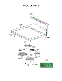 Cooktop Parts parts for Lg Electric Range LSEL6331F/00 from AppliancePartsPros.com