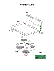 Cooktop Parts parts for Lg Electric Range LSEL6333F/00 from AppliancePartsPros.com