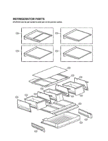 Refrigerator Parts parts for Lg Bottom-Mount Refrigerator LSFD2491ST/01 from AppliancePartsPros.com