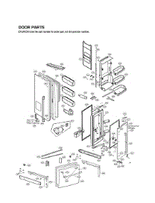 Door Parts parts for Lg Bottom-Mount Refrigerator LSFD2491ST/01 from AppliancePartsPros.com