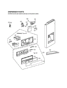 Dispenser Door Parts parts for Lg Bottom-Mount Refrigerator LSFD2491ST/01 from AppliancePartsPros.com