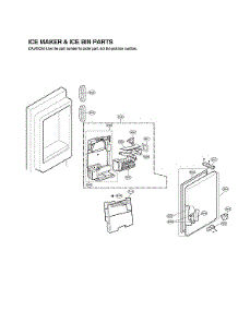 Ice Maker & Ice Bin Parts parts for Lg Bottom-Mount Refrigerator LSFD2491ST/01 from AppliancePartsPros.com