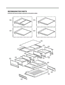 Refrigerator Parts parts for Lg Bottom-Mount Refrigerator LSFXC2496S/00 from AppliancePartsPros.com