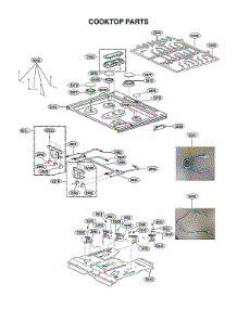 Cooktop Parts parts for Lg Gas Range LSG4515BM/00 from AppliancePartsPros.com