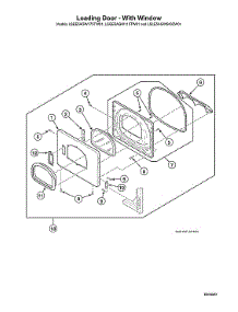 Loading Door - With Window parts for Speed Queen Dryer LSGE5AGW113TW01-START-S#2001000001 from AppliancePartsPros.com