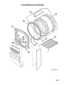 Front Bulkhead / Cylinder parts for Speed Queen Dryer LSGE5AGW113TW01-START-S#2001000001 from AppliancePartsPros.com