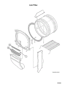 Lint Filter parts for Speed Queen Dryer LSGE5AGW113TW01-START-S#2001000001 from AppliancePartsPros.com