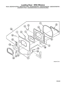 Loading Door - With Window parts for Speed Queen Dryer LSGE5AGW113TW01-THRU-S#1912999999 from AppliancePartsPros.com