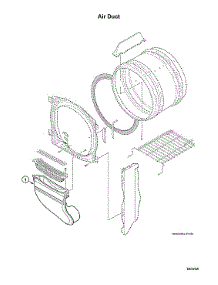 Air Duct parts for Speed Queen Dryer LSGE5AGW113TW01-THRU-S#1912999999 from AppliancePartsPros.com