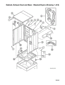 Cabinet / Exhaust Duct / Base-Stacked Dryers parts for Speed Queen Dryer LSGE5AGW113TW01-THRU-S#1912999999 from AppliancePartsPros.com