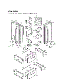 Door Parts parts for Lg Bottom-Mount Refrigerator LSMX211ST/00 from AppliancePartsPros.com