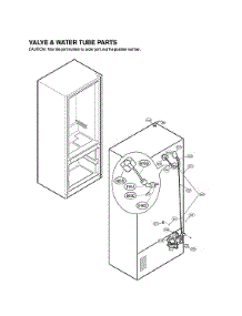 Valve & Water Tube Parts parts for Lg Bottom-Mount Refrigerator LSMX211ST/00 from AppliancePartsPros.com