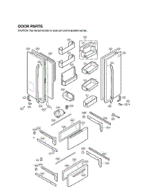 Door Parts parts for Lg Bottom-Mount Refrigerator LSMX211ST/02 from AppliancePartsPros.com