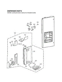 Dispenser Parts parts for Lg Bottom-Mount Refrigerator LSMX211ST/02 from AppliancePartsPros.com