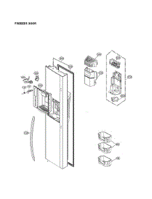 Freezer Door Parts parts for Lg Side-By-Side Refrigerator LSXC22336S/00 from AppliancePartsPros.com