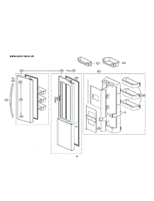 Refrigerator Door Parts parts for Lg Side-By-Side Refrigerator LSXC22336S/00 from AppliancePartsPros.com