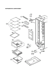 Refrigerator Compartment Parts parts for Lg Side-By-Side Refrigerator LSXC22336S/00 from AppliancePartsPros.com