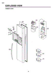 Freezer Door parts for Lg Side-By-Side Refrigerator LSXC22386D/00 from AppliancePartsPros.com