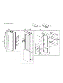 Refrigerator Door Parts parts for Lg Side-By-Side Refrigerator LSXC22386S/00 from AppliancePartsPros.com