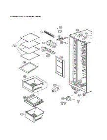 Refrigerator Compartment Parts parts for Lg Side-By-Side Refrigerator LSXC22386S/00 from AppliancePartsPros.com