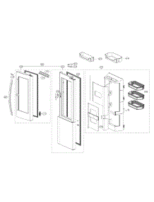 Refrigerator Door parts for Lg Side-By-Side Refrigerator LSXC22396D/00 from AppliancePartsPros.com