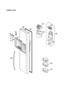 Freezer Door Parts parts for Lg Side-By-Side Refrigerator LSXC22396S/02 from AppliancePartsPros.com