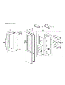Refrigerator Door Parts parts for Lg Side-By-Side Refrigerator LSXC22396S/02 from AppliancePartsPros.com