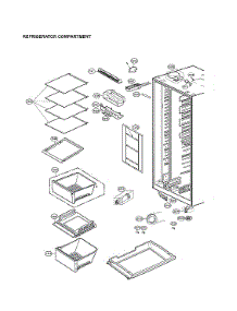 Refrigerator Compartment Parts parts for Lg Side-By-Side Refrigerator LSXC22396S/02 from AppliancePartsPros.com