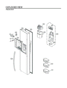 Freezer Door parts for Lg Side-By-Side Refrigerator LSXC22426S/07 from AppliancePartsPros.com