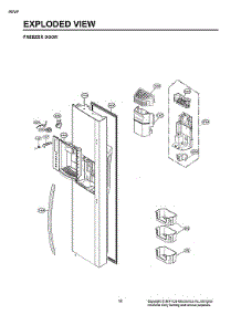 Freezer Door parts for Lg Side-By-Side Refrigerator LSXC22436S/00 from AppliancePartsPros.com