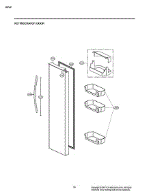 Refrigerator Door parts for Lg Side-By-Side Refrigerator LSXC22436S/00 from AppliancePartsPros.com