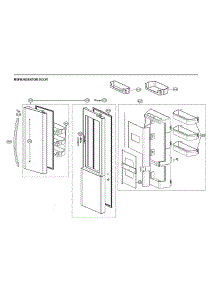 Refrigerator Door parts for Lg Side-By-Side Refrigerator LSXC22486D/00 from AppliancePartsPros.com