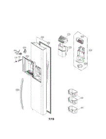 Freezer Door parts for Lg Side-By-Side Refrigerator LSXC22486S/00 from AppliancePartsPros.com