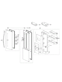 Refrigerator Door parts for Lg Side-By-Side Refrigerator LSXC22486S/00 from AppliancePartsPros.com