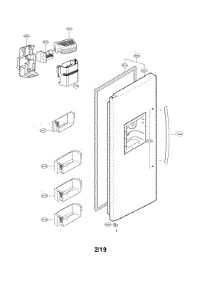 Freezer Door parts for Lg Side-By-Side Refrigerator LSXS22423S/01 from AppliancePartsPros.com