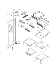 Refrigerator Compartment parts for Lg Side-By-Side Refrigerator LSXS22423S/01 from AppliancePartsPros.com